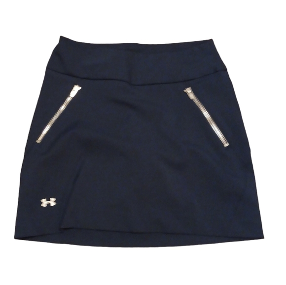 Under Armour Navy Skort with Silver Zippers - Picture 1 of 2
